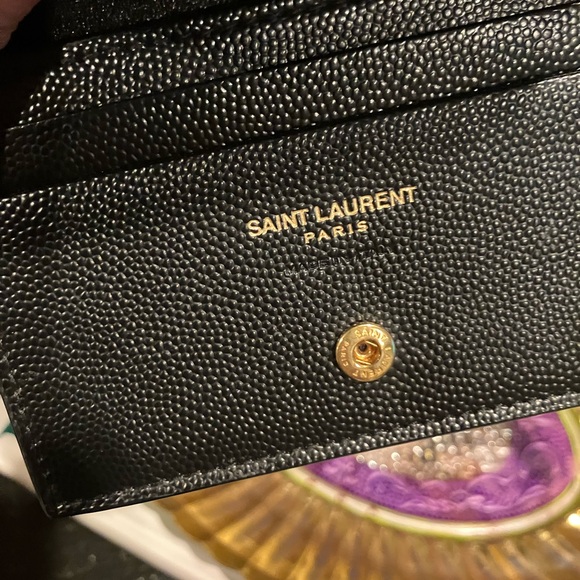 Traded NFS YSL Black Maltese Leather Compact Wallet - Picture 12 of 15